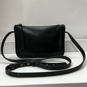 MADEWELL Black Leather Crossbody The Simple Crossbody Transporter Camera Bag